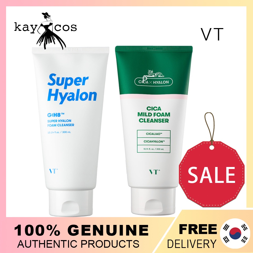 [VT COSMETICS] CICA Mild Foam Cleanser 300ml/SUPER HYALON FOAM CLEANSER ...