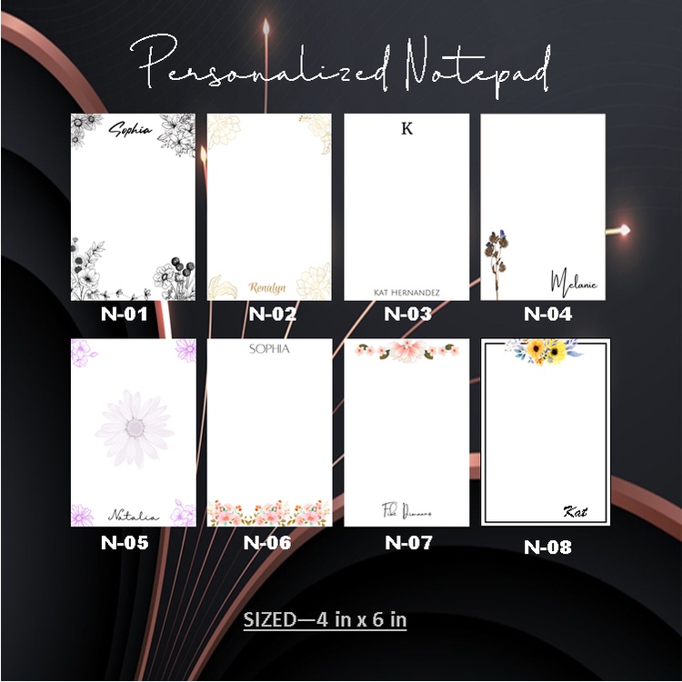 Personalized Notepad | Customized | Memopad | size 4 in x 6 in | Shopee ...