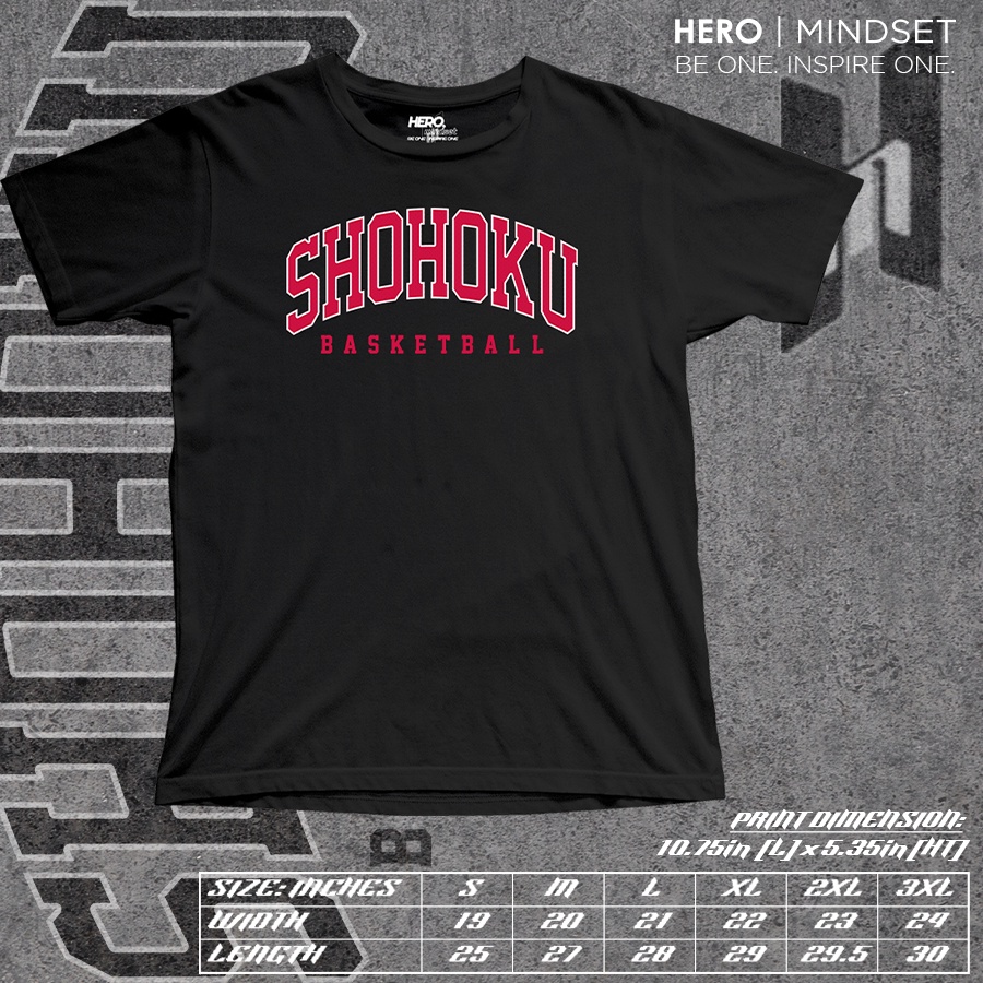 SLAM DUNK SHOHOKU BASKETBALL ROUND NECK SHIRT BY HERO|MINDSET | Shopee ...