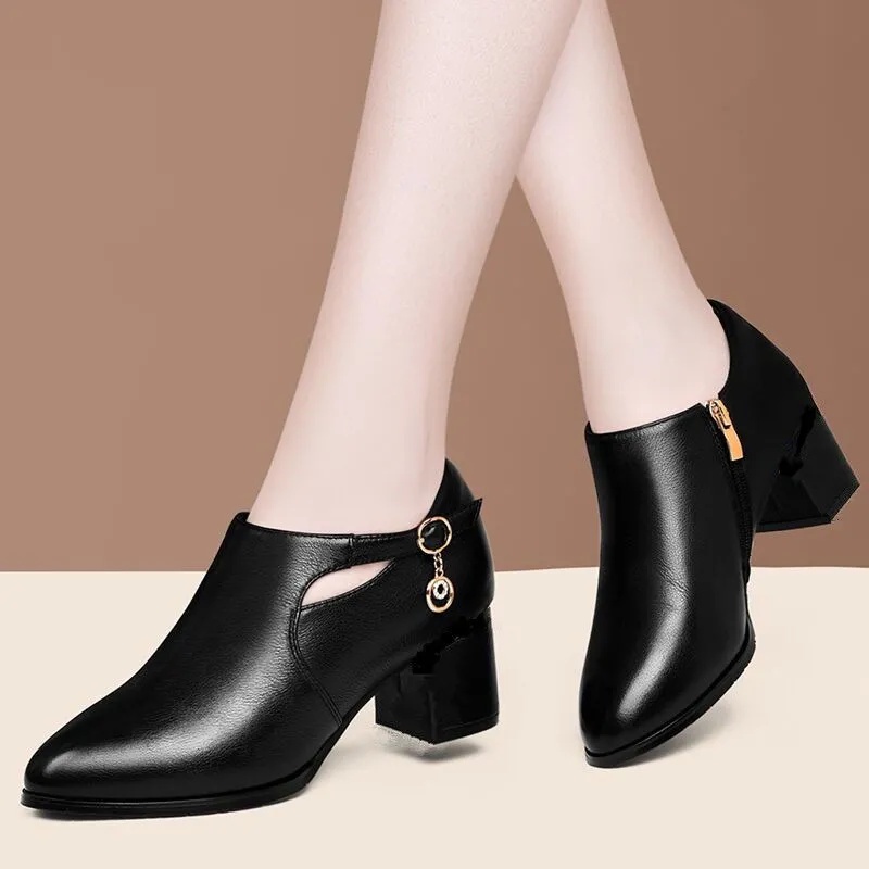 Cute black heel boots sale
