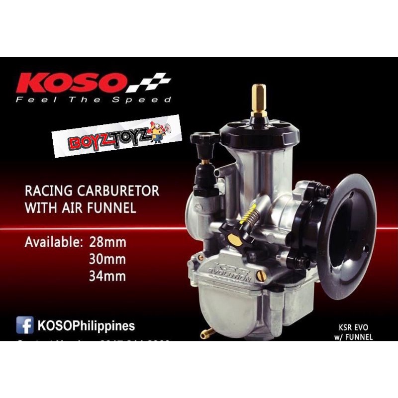 KOSO Evo Racing carburator Universal | Shopee Philippines