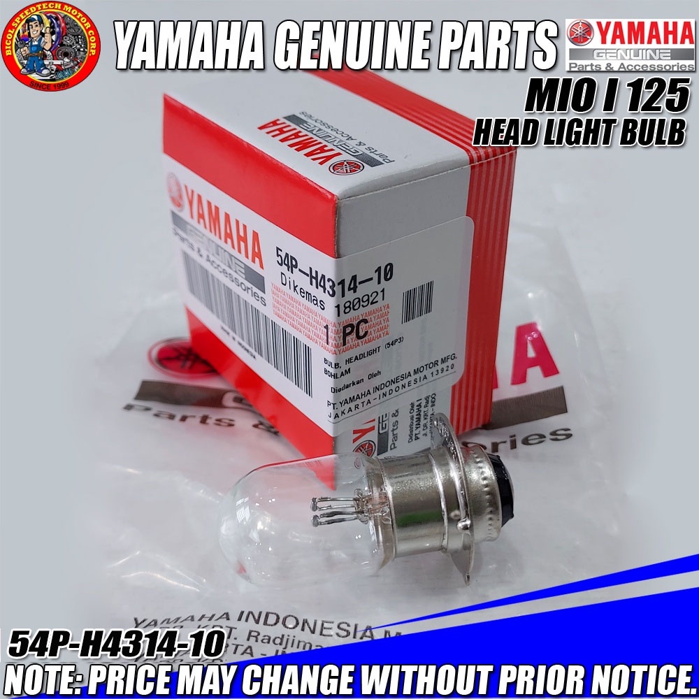 MIO I 125 HEADLIGHT BULB (YGP) (GENUINE 54PH431410) Shopee Philippines