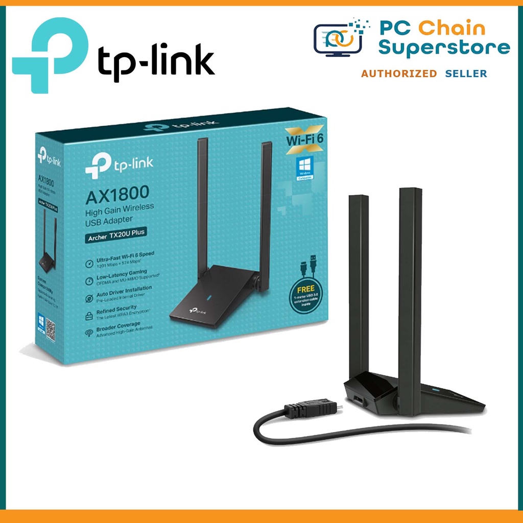 Tp link archer tx20u plus ax1800 wifi 6 dual band wireless usb adapter