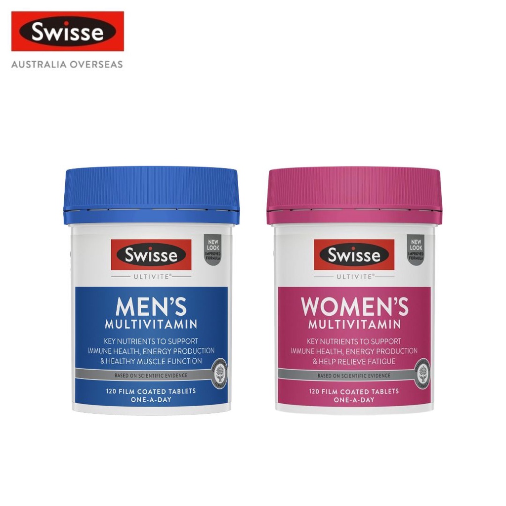 Swisse Ultivite Men's Multivitamin 120 Tablets + Ultivite Women's ...