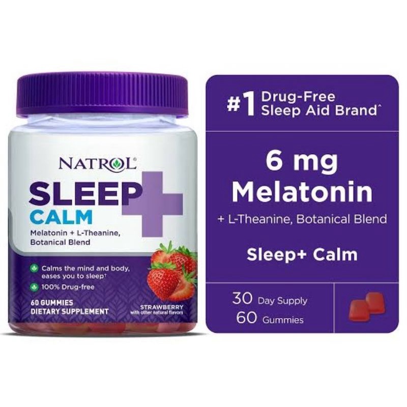 60pcs Natrol Melatonin Sleep + Calm Melatonin Gummies 6mg Natrol ...