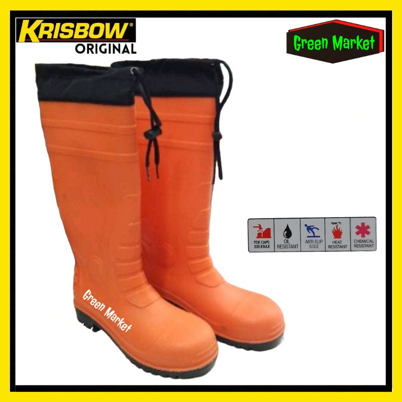 Krisbow PVC Boots with Reflectors || Krisbow Safety Boots | Shopee ...