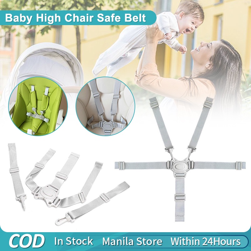 High Chair Straps Adjustable 5 Point Harness Baby Safety Strap Belt for ...