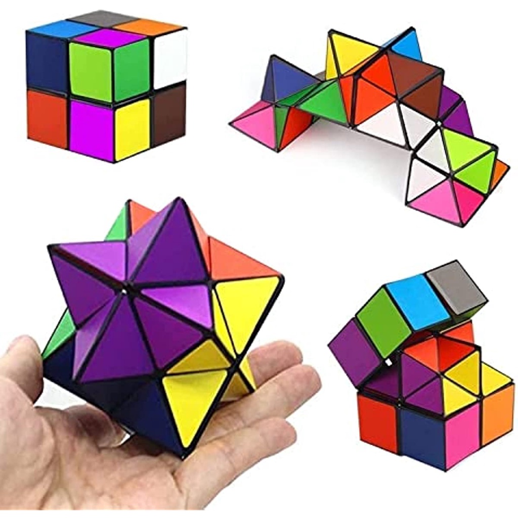 Magic Star Cube 2 In 1 Infinity Speed Smooth Surface Solid & Durable 3D ...