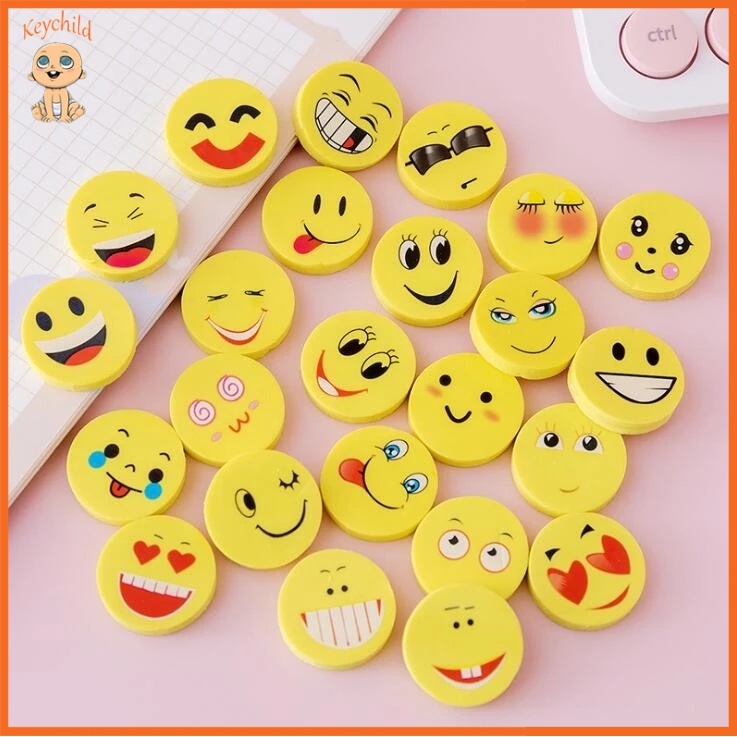 【COD】Smiley Eraser 4in1(4Pcs one set)School Supplies | Shopee Philippines