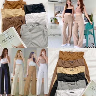 TROUSERS XOXO Highwaist Belt Pants | Shopee Philippines