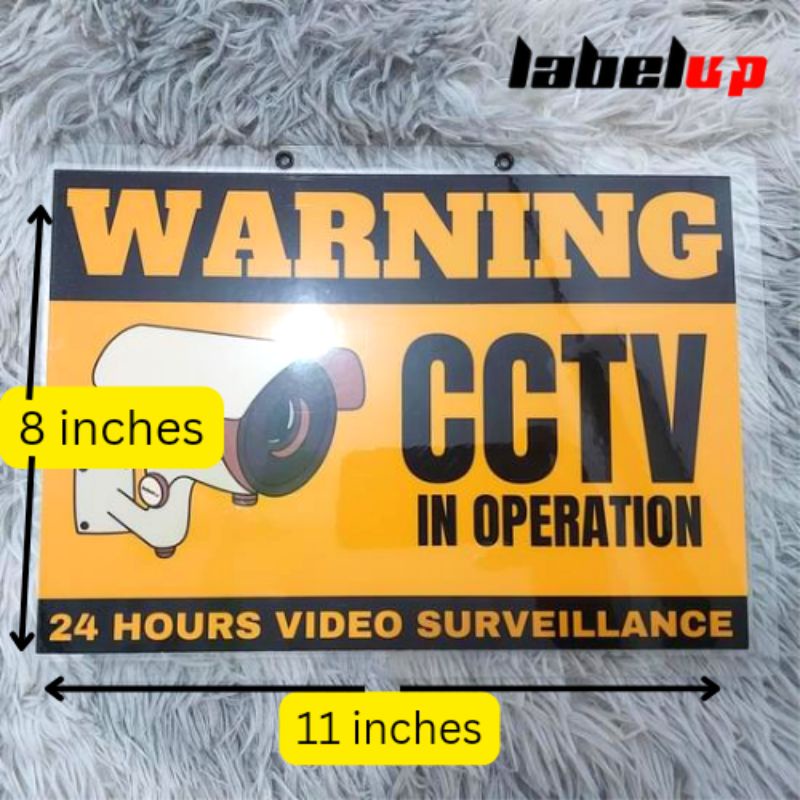 Laminated CCTV Signage by LABEL UP | Shopee Philippines