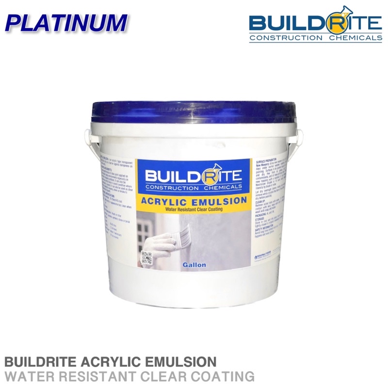 4Lts Gallon Buildrite Acrylic Emulsion Paint Water based Water 