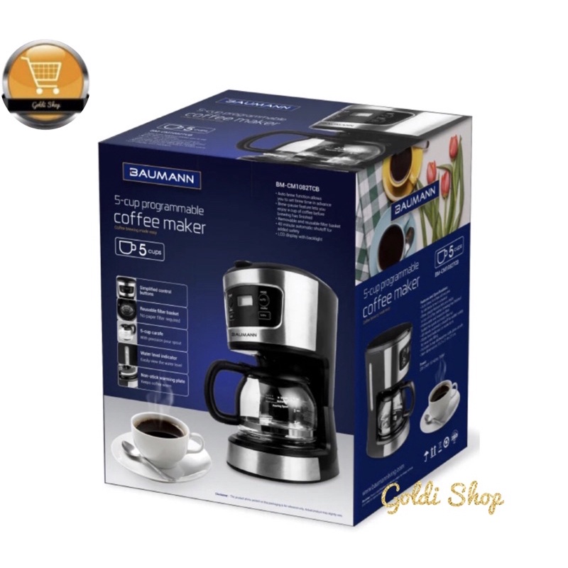 BAUMANN5Cup Programmable Coffee Maker Shopee Philippines