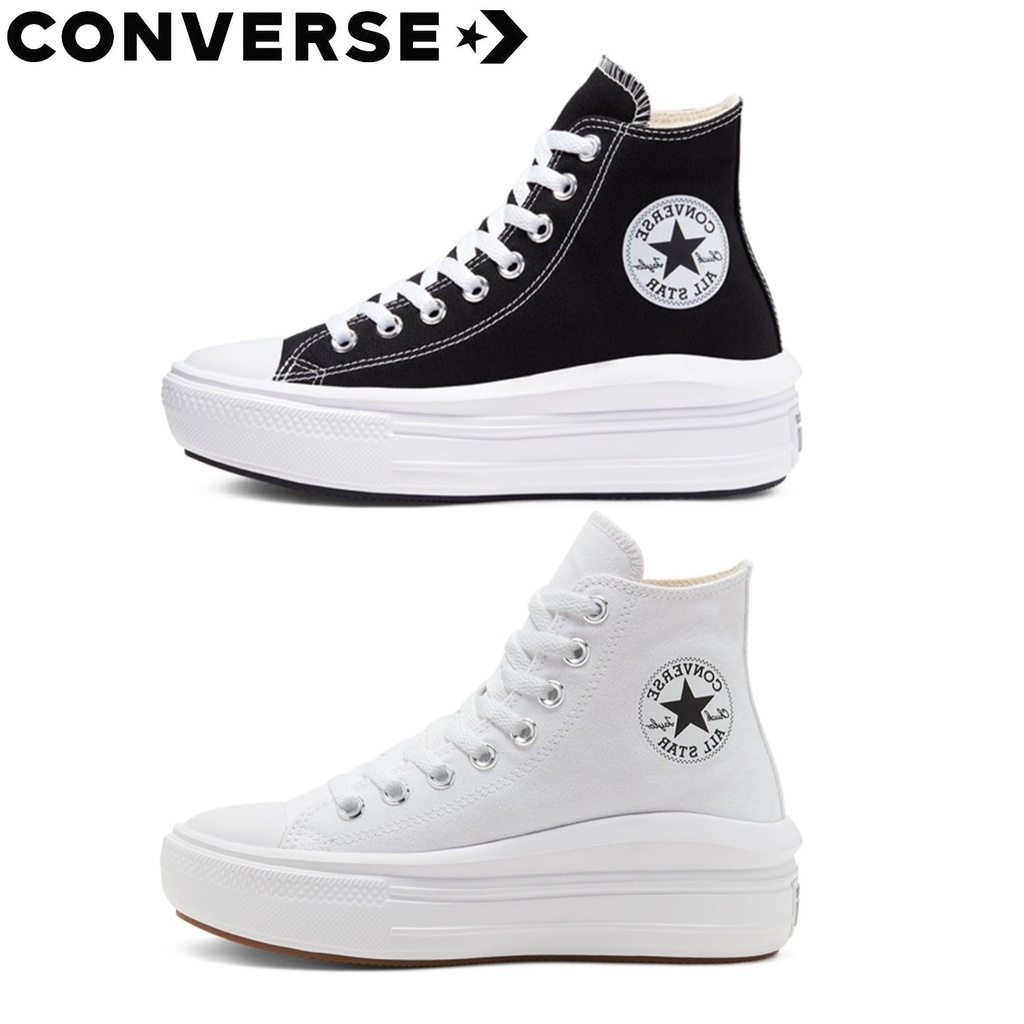 Converse Chuck Taylor All Star Move Cloud High Cut Thick Soled Canvas Shoes For Women Shopee 7776