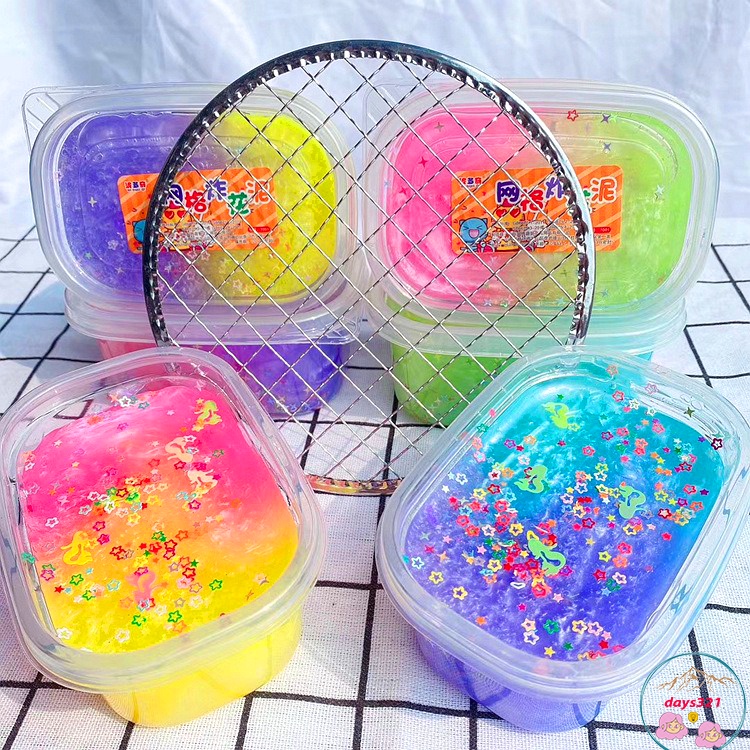 300G Slime Bucket Set Slime Mix 7 Most Beautiful Rainbow and Galaxy ...