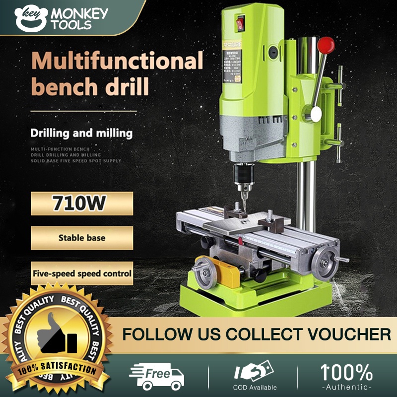 220V 710W Mini Drill Press Table Workbench Compact Drill Wood Drilling