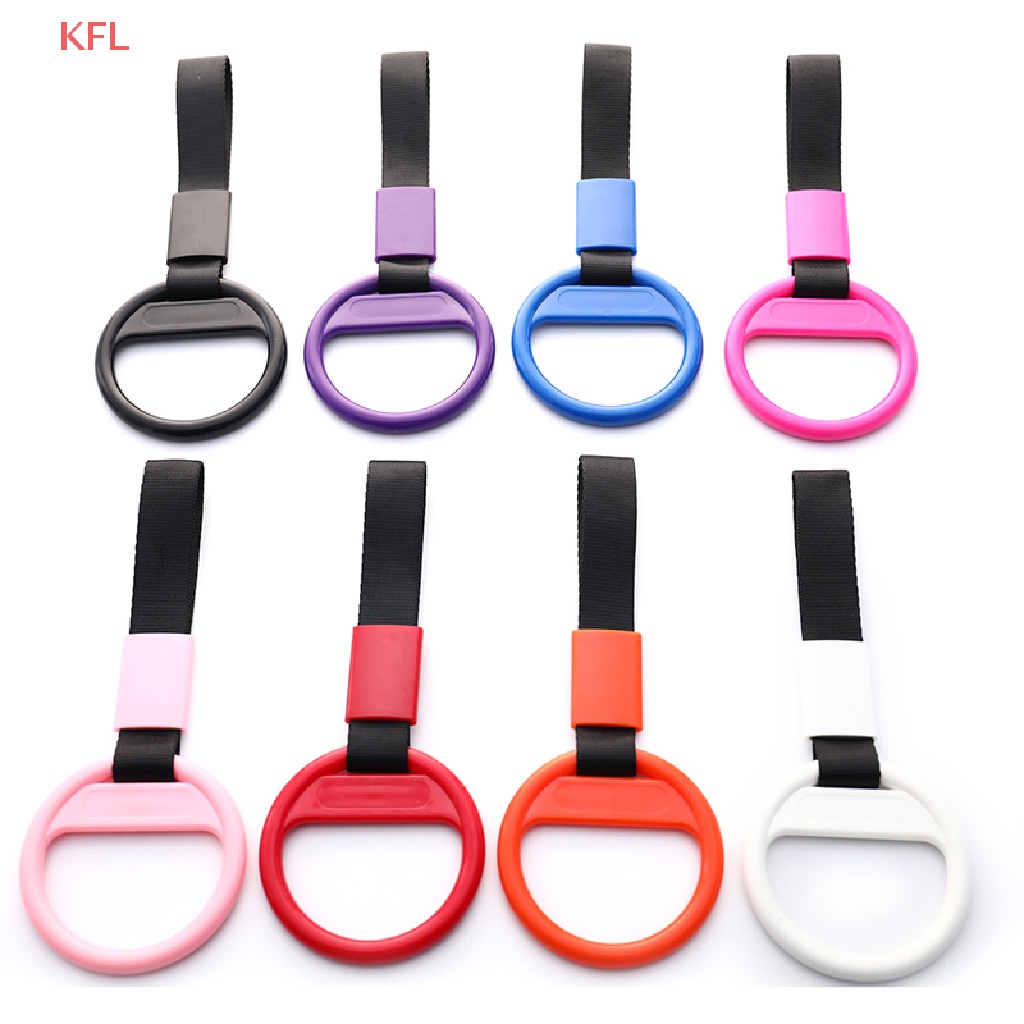 Teal Finger Grip Ring – Plastic Subway Train Bus Handle Charm With White Drift Strap 4 thumbnail image