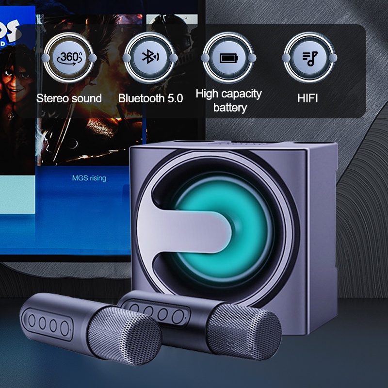 Speaker with 2 Microphones 3D Stereo Amplifier Wireless Bluetooth ...