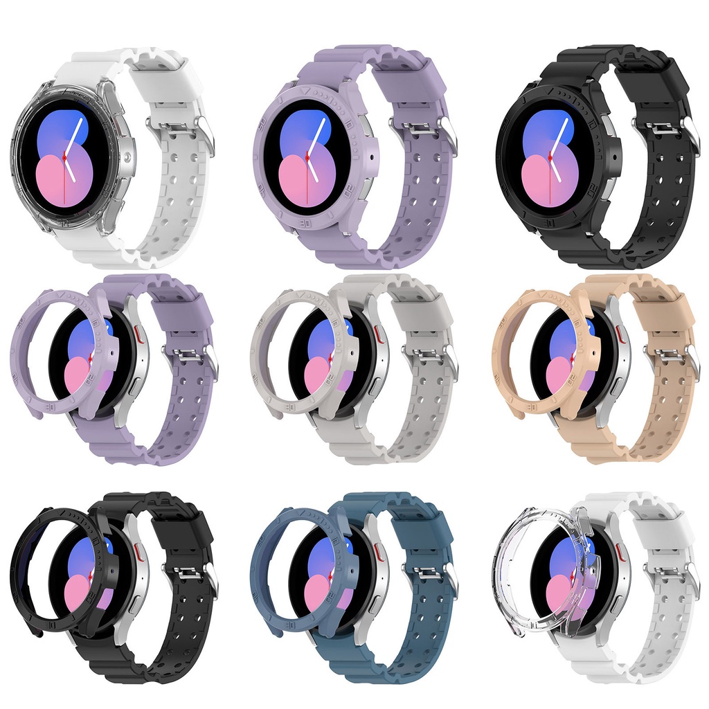 Strap+Case For Samsung Galaxy Watch 4 40mm 44mm watch 5 40mm 44mm Full