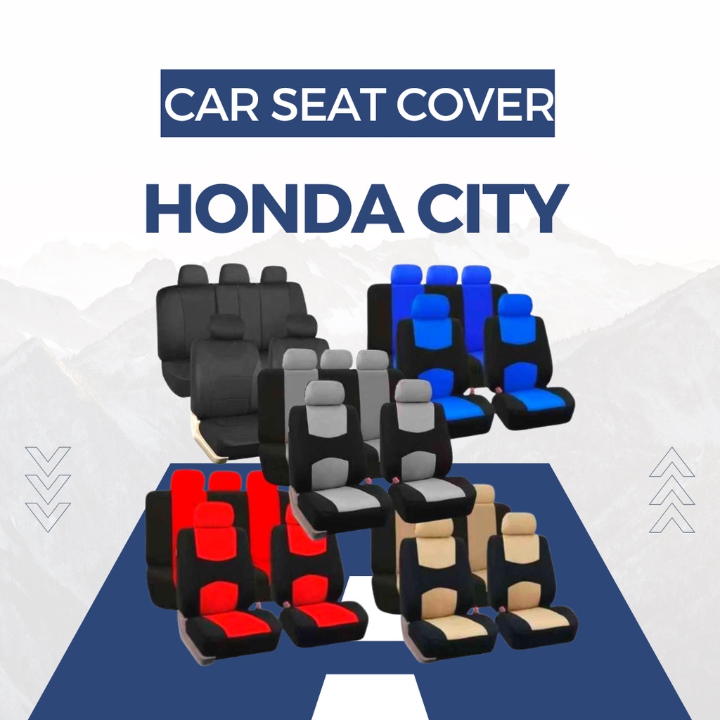 HONDA CITY Car Seat Covers Set for 5 Front Seat Back Seat Headrest