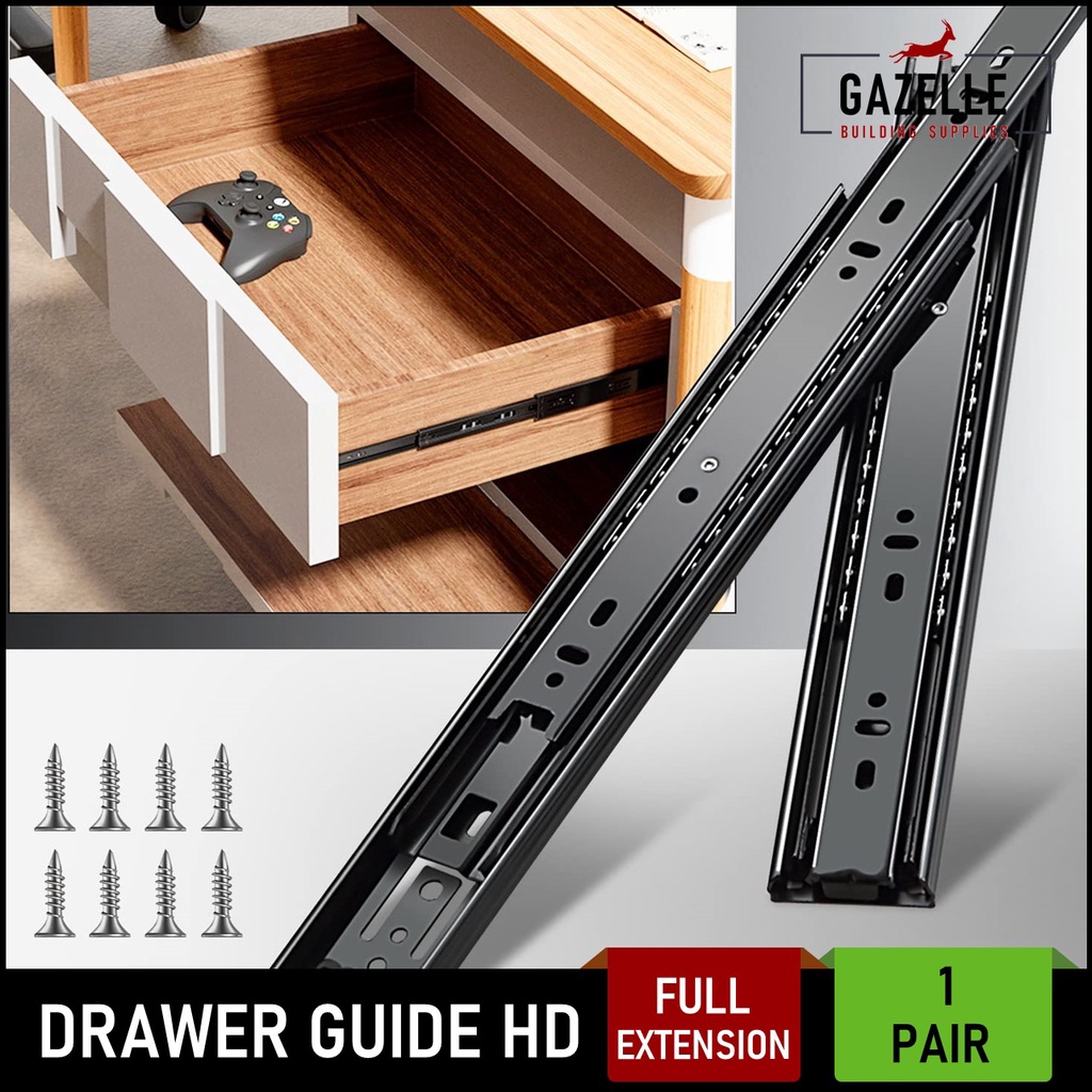 Drawer Guide Drawer Slide Full Extension Heavy Duty Ball Bearing ...