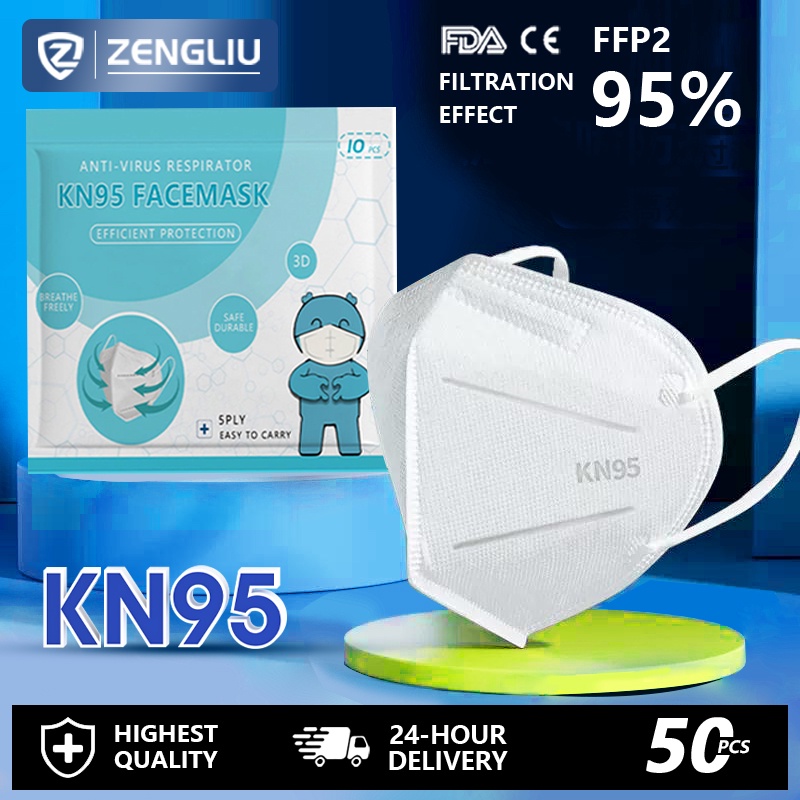 KN95 5D face mask 50pcs N95 disposable protect medical original