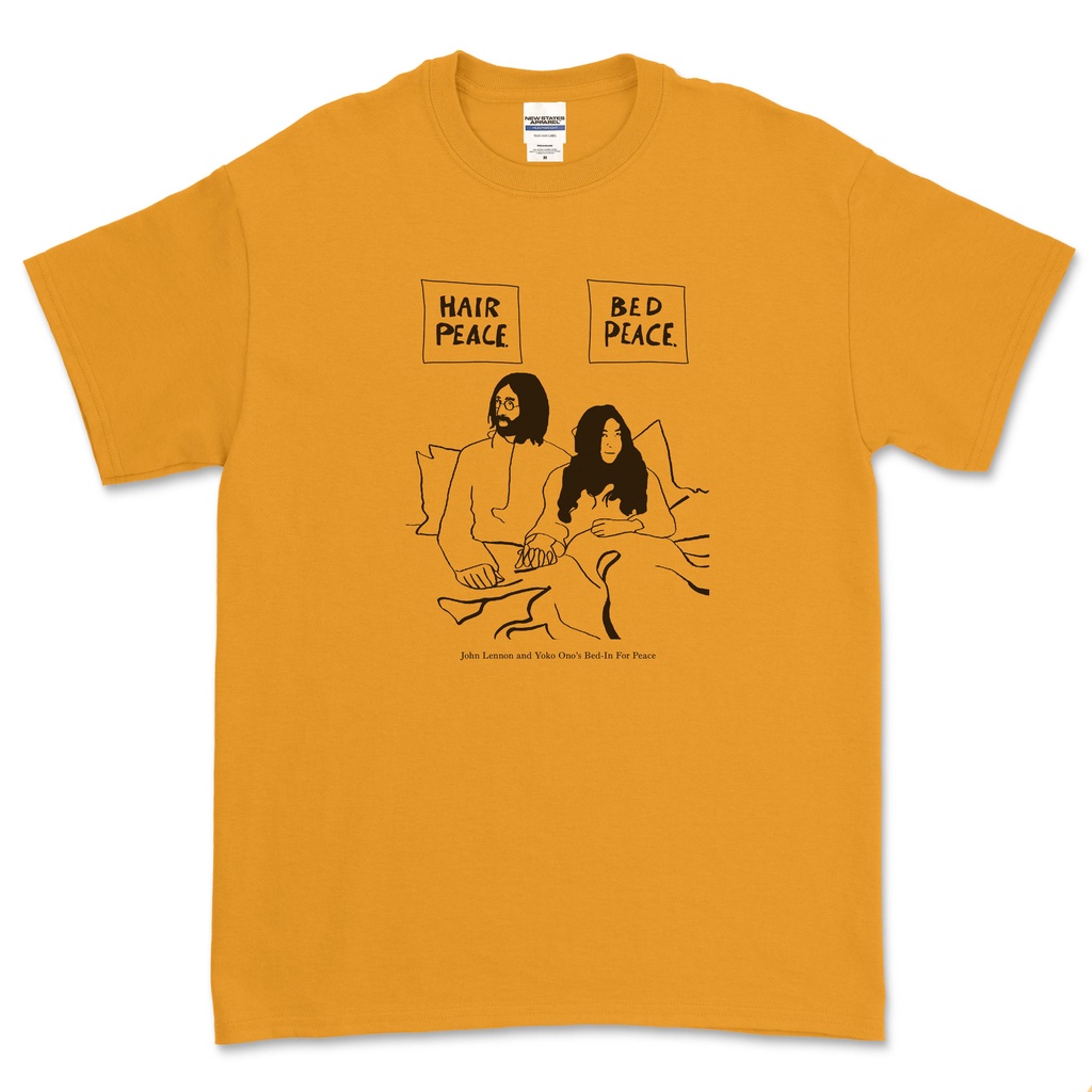 John LENNON & YOKO ONO - HAIR PEACE BED PEACE FANART T-SHIRT | Shopee ...