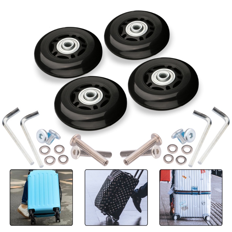 4pc 4050MM Suitcase Luggage Wheels Replacement 4Pcs Rubber Wheels