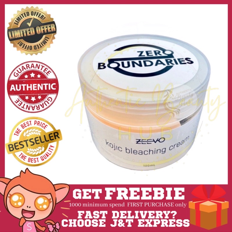 AUTHENTIC Zeevo BLEACHING CREAM 100ml Zero Boundaries Kojic Bleach
