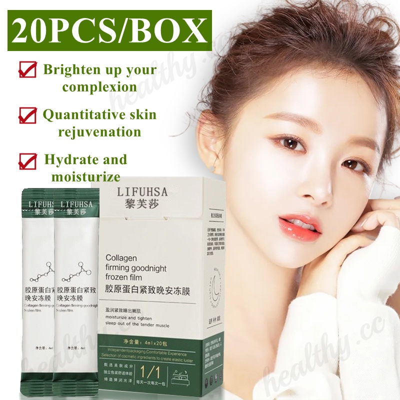 Original 20PCS/BOX LIFUSHA Collagen Firming Sleeping Mask Antiwrinkle