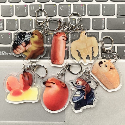 Cute Cheems Pet Keychain Funny 4-5CM Acrylic Pendant Birthday Small ...
