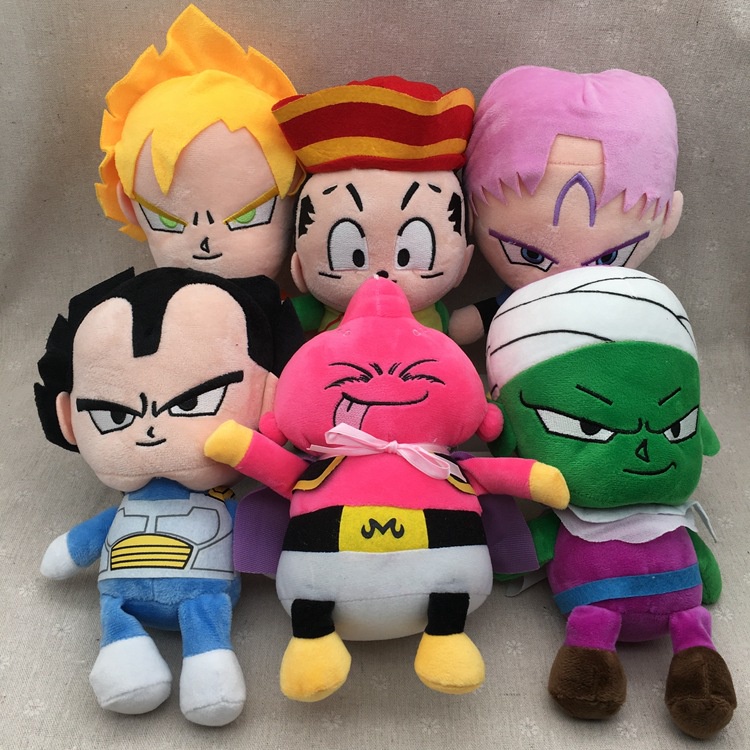 Anime Dragon Ball Z Stuffed Plush Toys Saiyan Guko Piccolo Vegeta Majin Buu Goten Figurine Doll