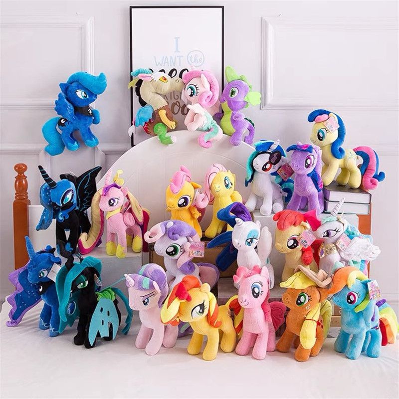 22/35cm My Little Pony Cartoon Plush Toy Twilight Sparkle Pinkie Pie  Stuffed Dolls Kid Girl Great Birthday Xmas Gift