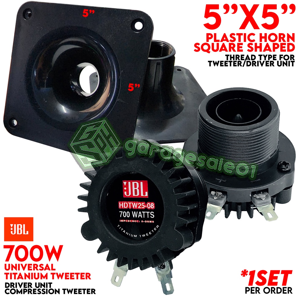 Plastic Horn 5 X 5 Inches Square Shaped Thread Type With 700W JBL ...