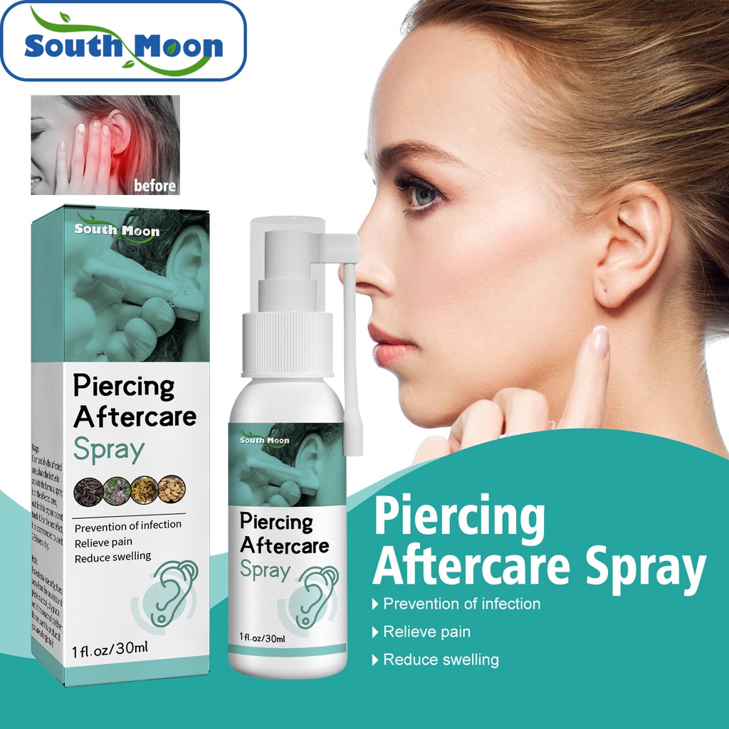 South Moon Piercing Aftercare Spray, Effective Earring Cleaning ...