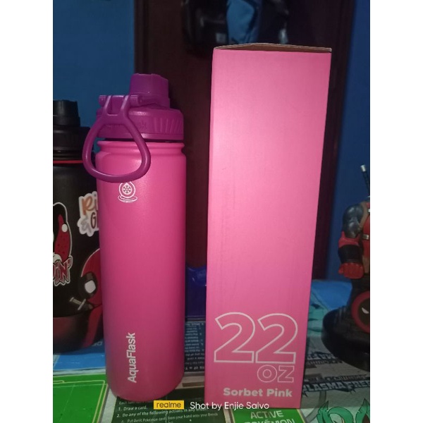 aquaflask 22oz pink