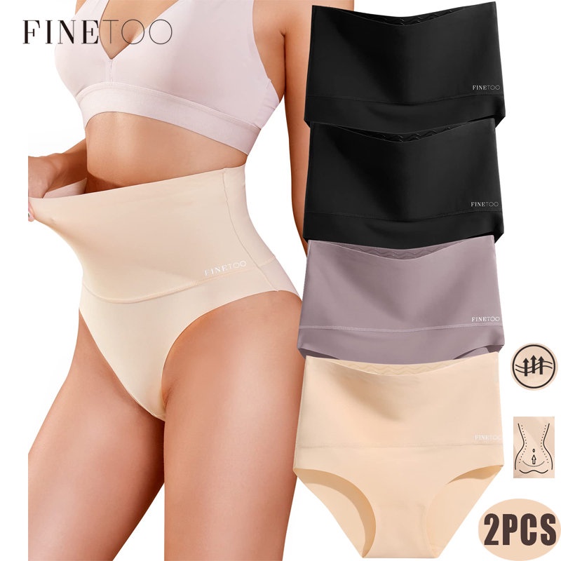 Finetoo Pcs Set Body Shaper High Waist Seamless Panty Underwear Antibacterial Thongs Intimates