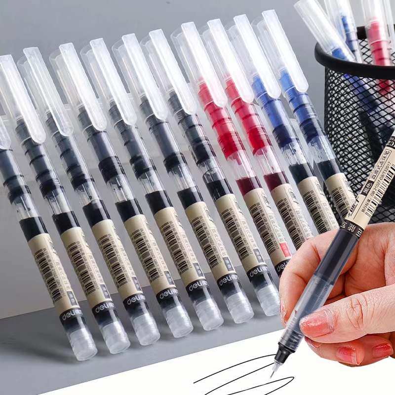 HGS QuickDrying Gel Pen 0.5mm Black Needle Tube Sign Pen Ballpen