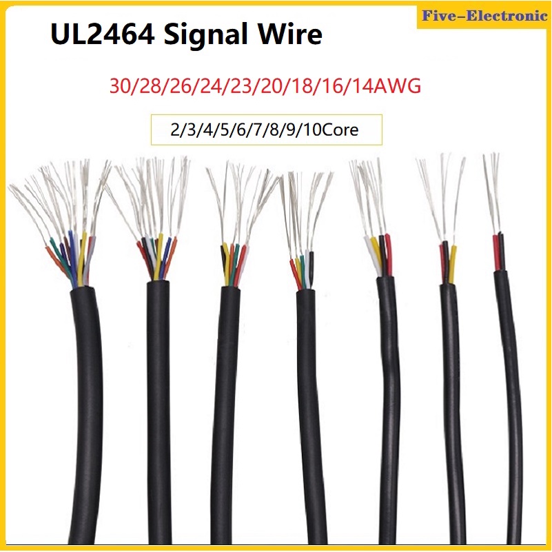 UL2464 Signal Wire 30AWG 28AWG 26AWG 24AWG 22AWG PVC Insulated Sheath 2 ...