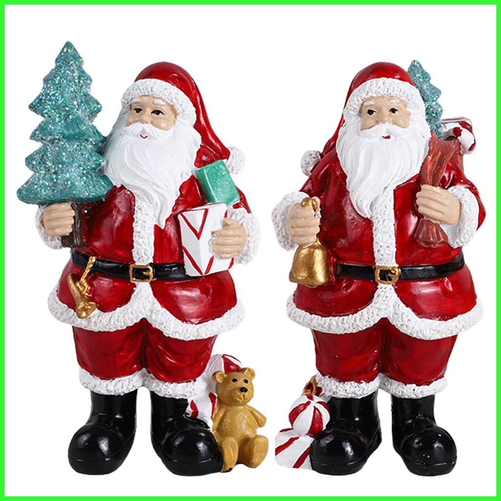 Standing Santa Claus Decoration Resin Christmas Santa Claus Ornaments ...