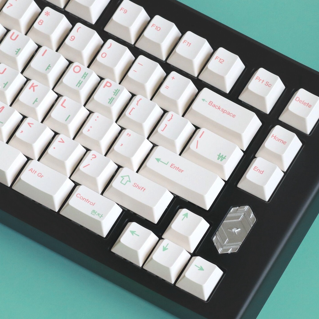 Keybox Shenpo Pink Green Korean Sub Legend Hangul Keycaps Cherry