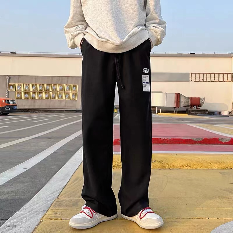 MX slocks pants loose straight cut pants Korean sweatpant wide leg ...