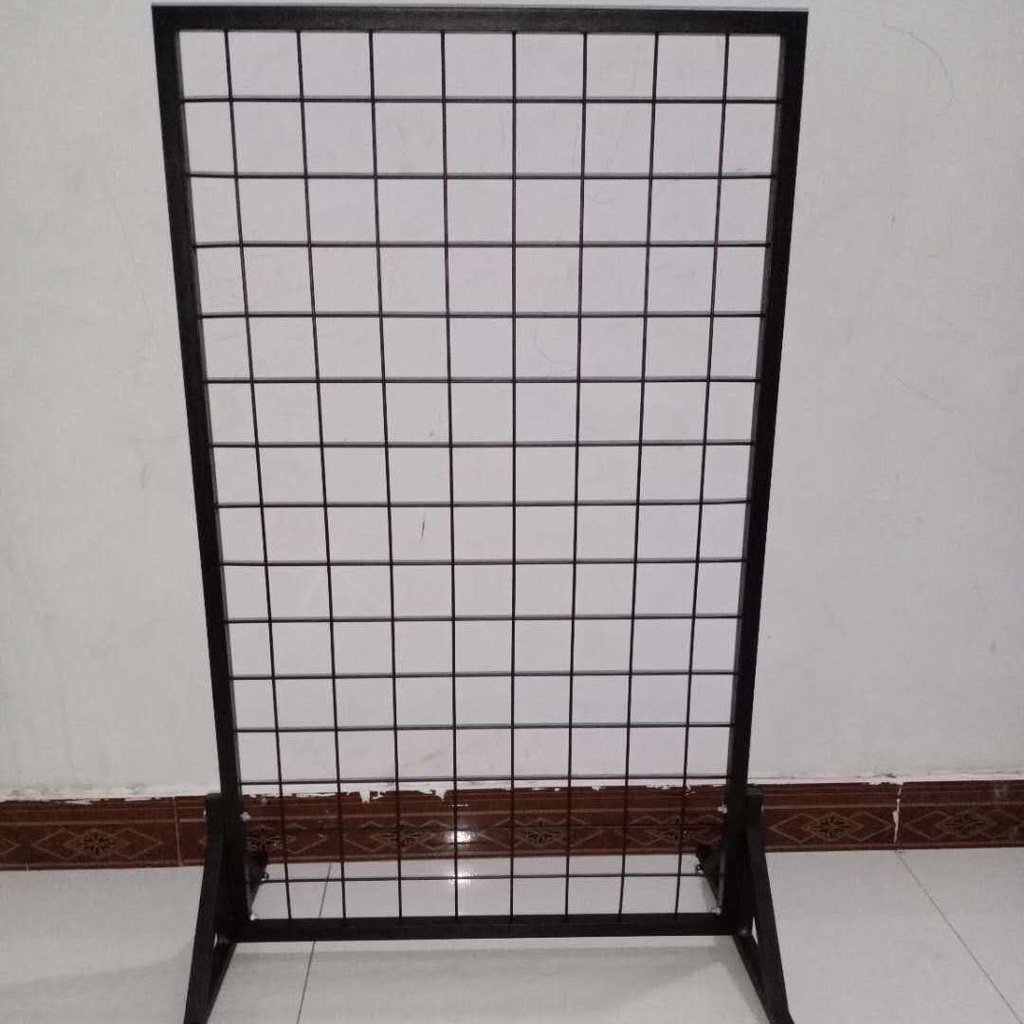 Customized Vertical Mesh Plate Floor Display Rack Mobile Double-Sided ...