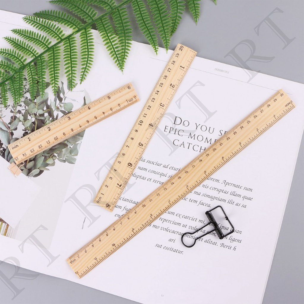 12-Inch Wooden Yellow Ruler Measuring Tools Tailor's Ruler design ...
