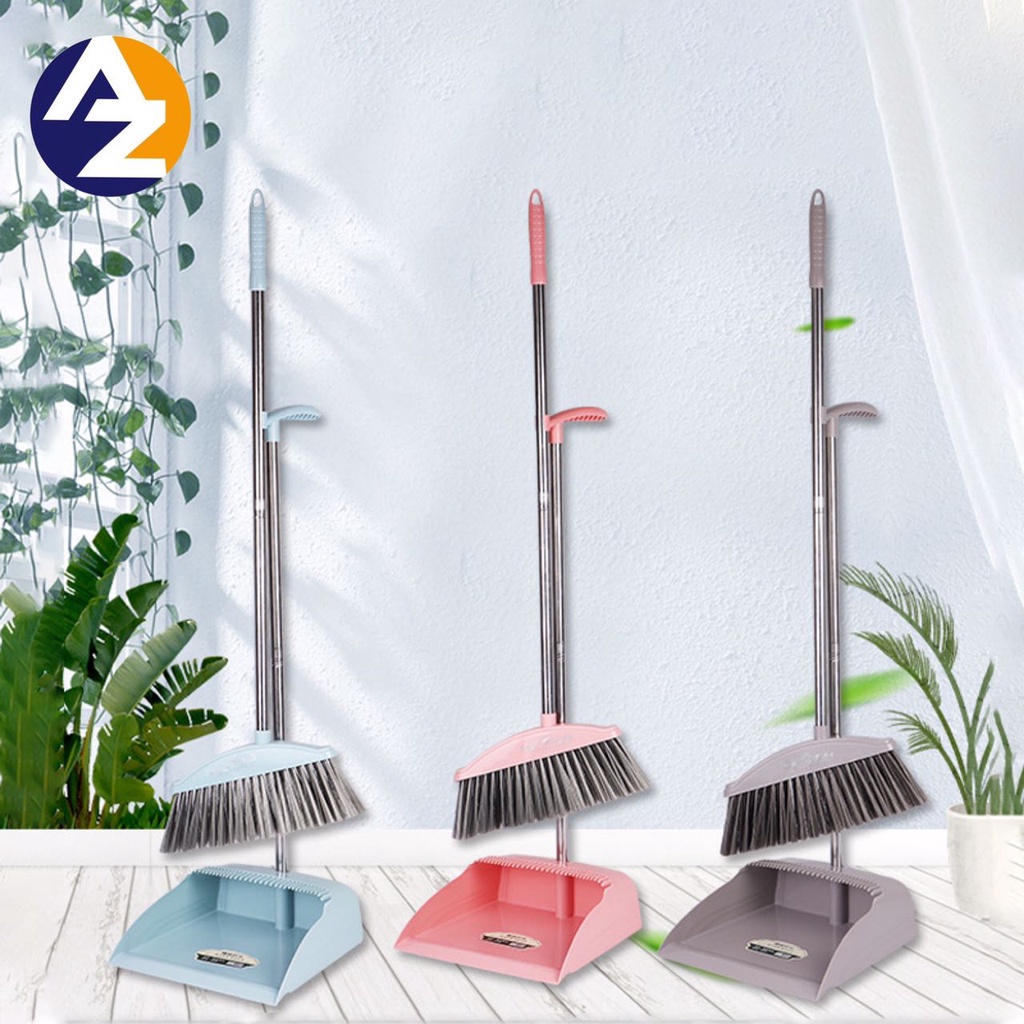 AZ Broom and Dust Pan Set Household Mop Cleaning Outdoor Indoor Walis ...