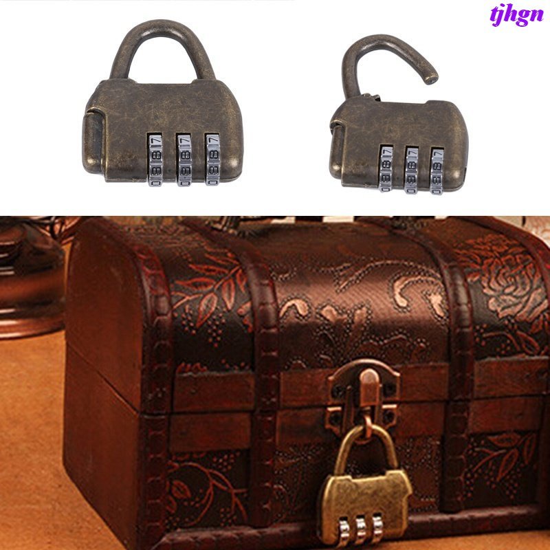Alloy Password Locks Vintage Antique Old Style Jewelry Chest Box Code ...