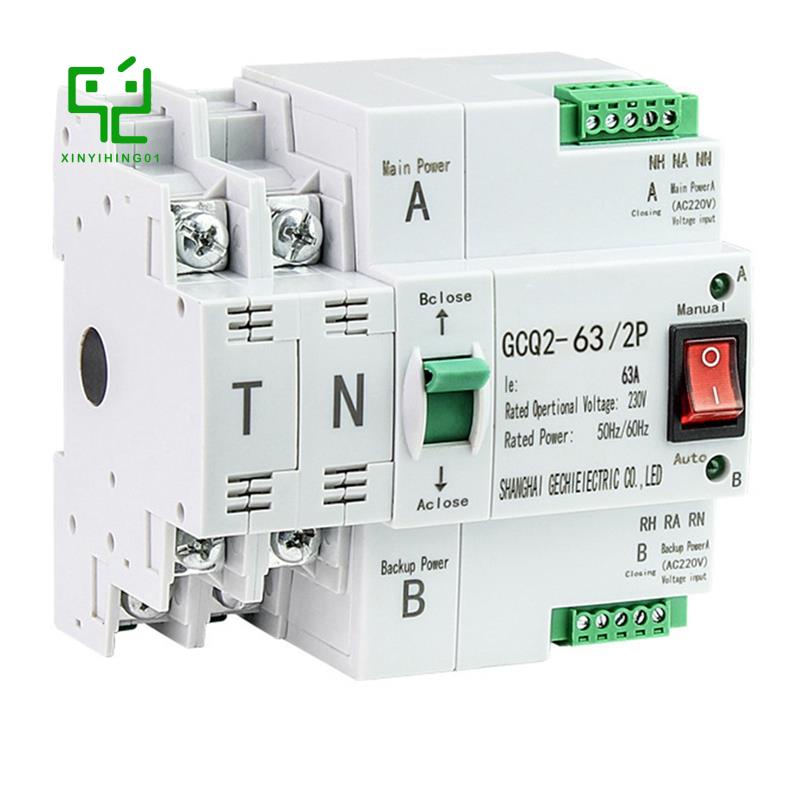 ATS Dual-Power Automatic Transfer Switch Uninterrupted Power 2P 63A ...