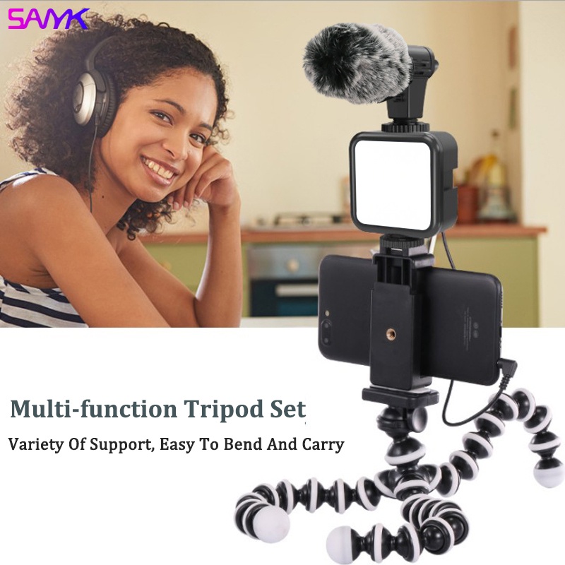 SANYK Octopus Vlogging Kit Tiktok Live Video Tripod Vlog Phone Handheld