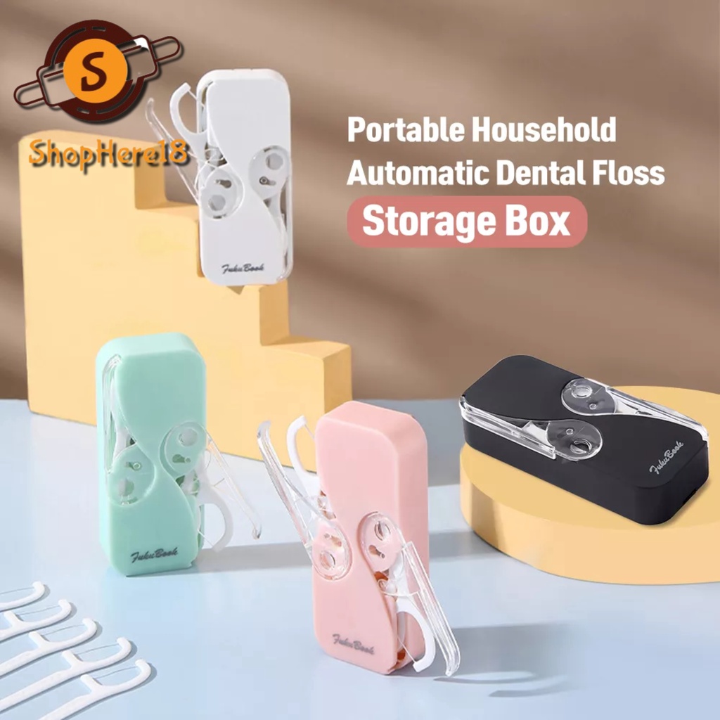 IKQPH Mini Automatic Dental Floss Storage Box Oral Care Portable Case