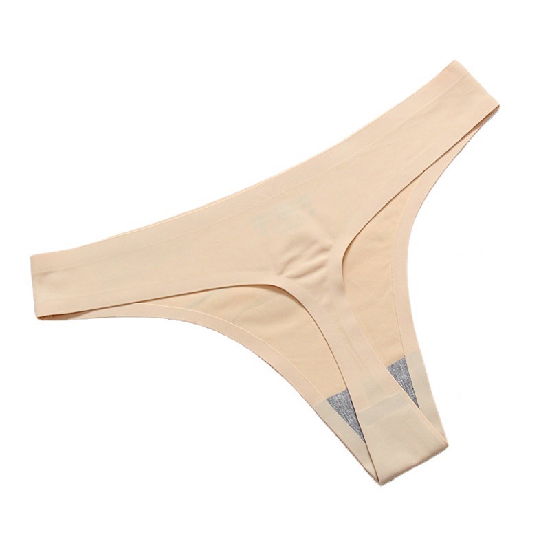 Catwalk Ice Silk Seamless Thong G-Strings Women Panties Low-Rise Briefs ...